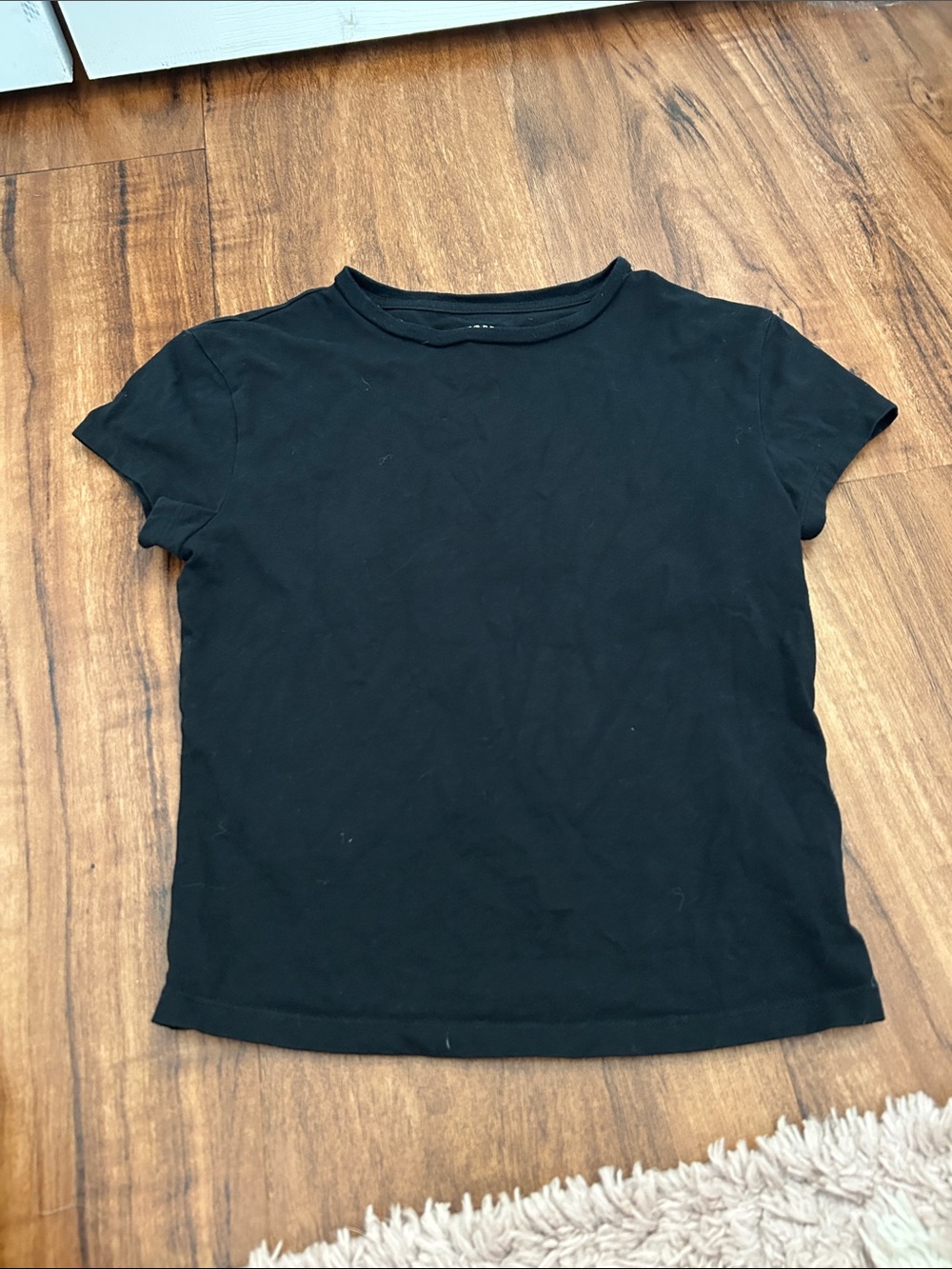 wild fable Black Crop Tee